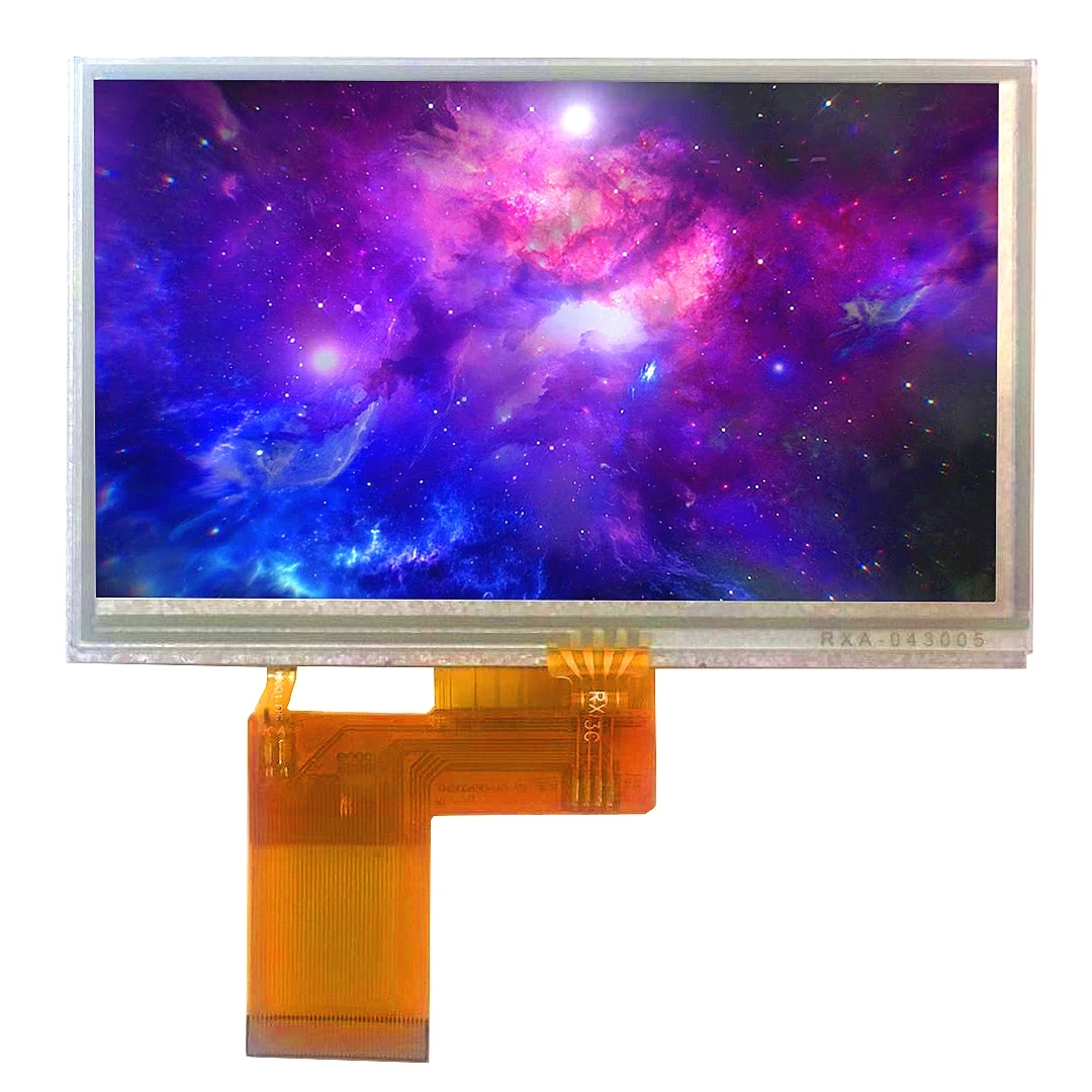 4.3 inch TFT LCD Display IPS Model 800x480 Resolution RGB Interface with Resistive Touch Screen LCM Display Module