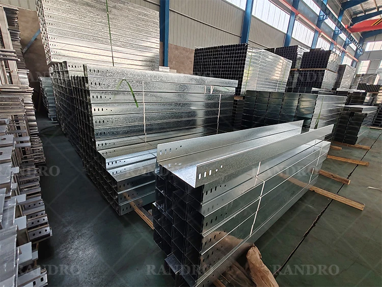 RANDRO Adjustable 100-800 mm Slotted Ladder Cable Tray Roll Forming Machine Metal Cable Tray Making Machine Production Line