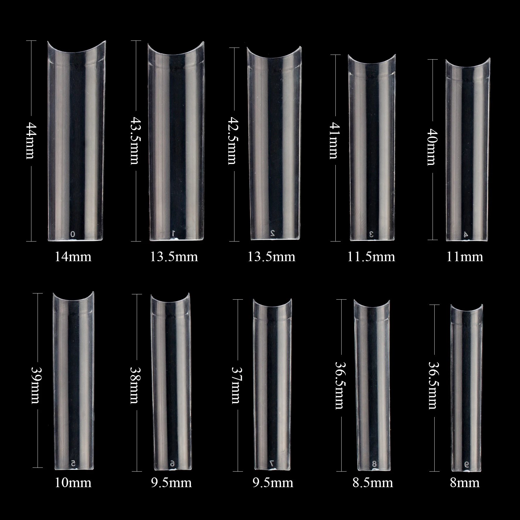 Caixuan Xxl Coffin Nail Tips Half Cover Extra Long C Curve  Extension System False Nails  Press On Tip  Stick on nails