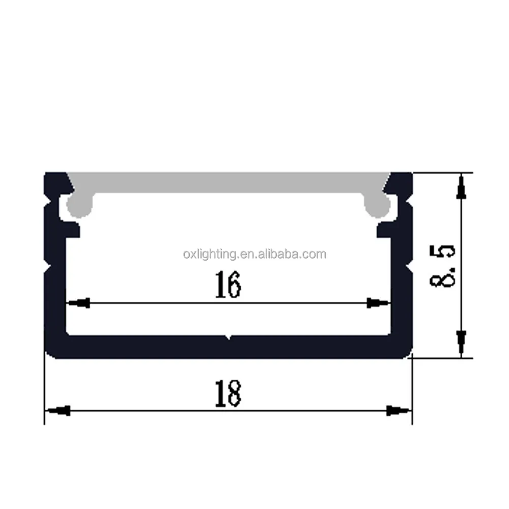 Led U Channel Led Strip Light Aluminium Profile Holder Housing 1m 3m 16mm Strip Diffuser Led Aluminum Channel With Cover