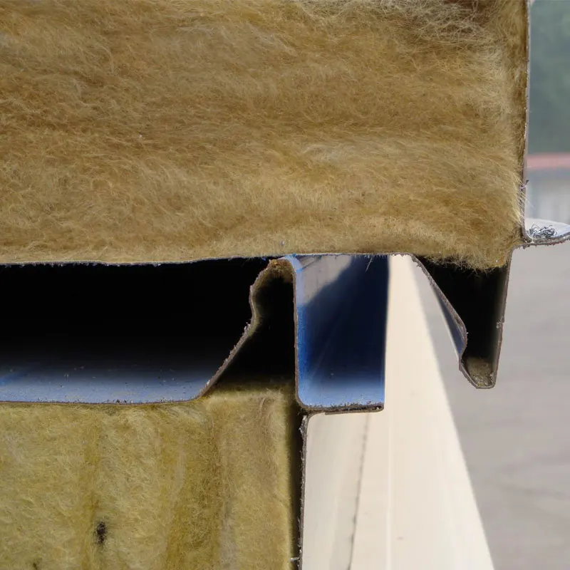 70mm 100mm rock wool glass wool sandwich wall roofing panel thermal insulated fireproof sandwich plates