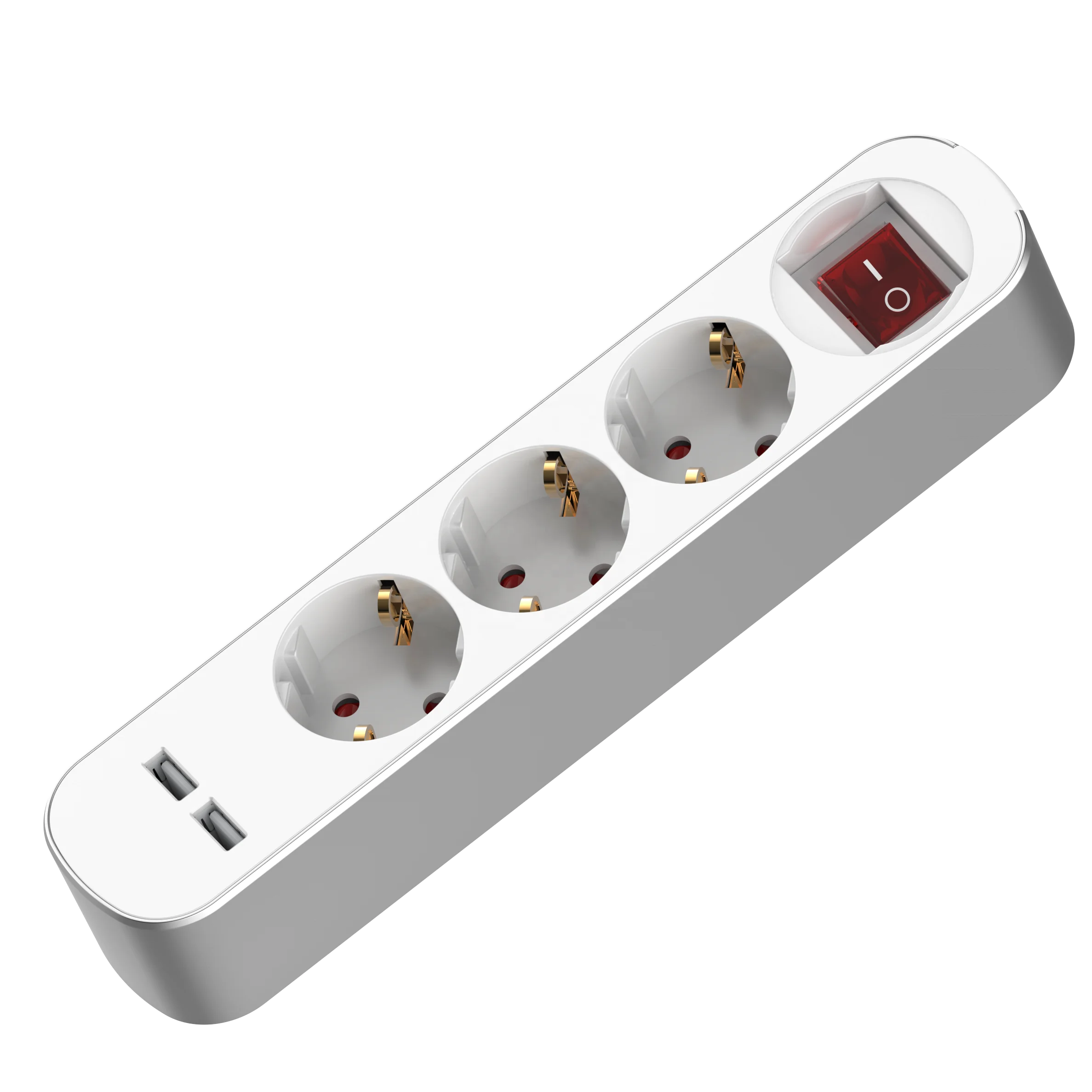 Высококачественный стабилизатор напряжения немецкий удлинитель с белым переключателем с USB с защитой от детей (затвор)