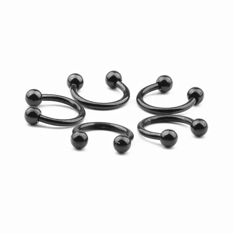 stainless steel c shape nose septum piercing body jewelry horseshoe shape tragus ear cartilage ring