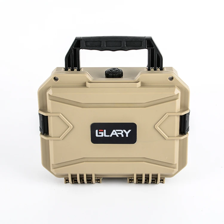 GLARY waterproof hand gun case crashproof plastic gun equipment case for hunting sports rugged tactical gun case carry box