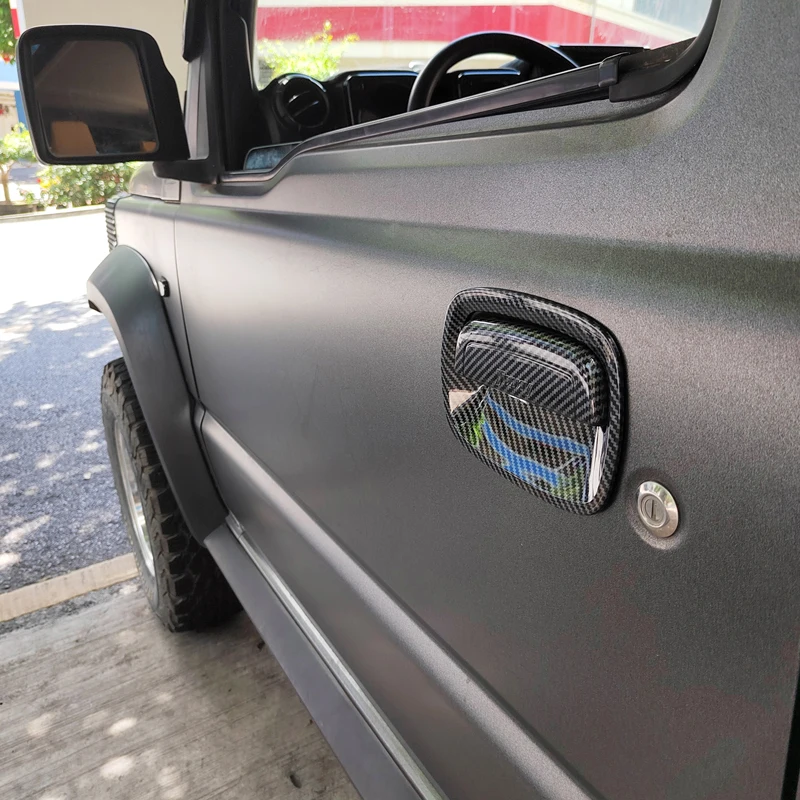 Exterior Accessories Car Door Handle Covers Carbon Fiber Paint For Suzuki Jimny JB64 JB74 2018 2019 2020 2021 2022 2023 3 Door