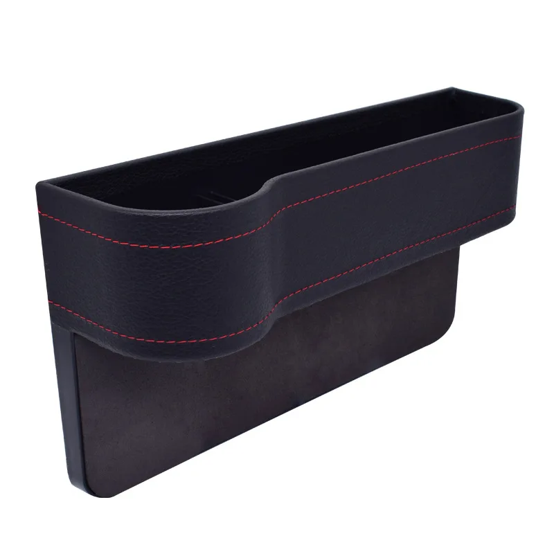 Car Seat Gap Filler Organizer Between Front seat car Organizer and Storage Box, Auto Premium PU Leather Console with Cup Holder
