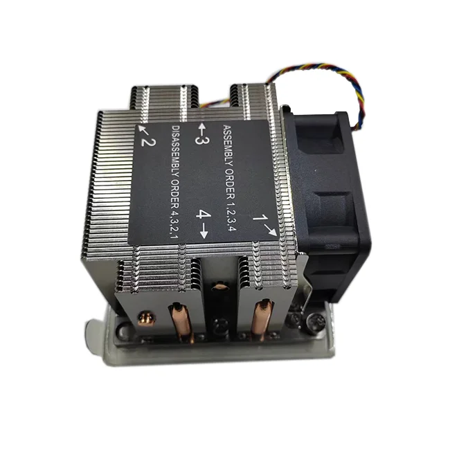 Hongyi Supermicro SNK-P0068AP4 2U LGA3647 Square active CPU cooler heat sink LGA 3647 server heatsink radiator with 4pin PWM fan
