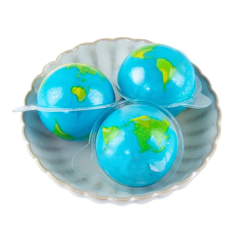 Popping Sweet Sour and Creative Soft  Gummy Candies Party Snack Food Sandwich Gummy  3D Tridimensional Earth Gummy Candy