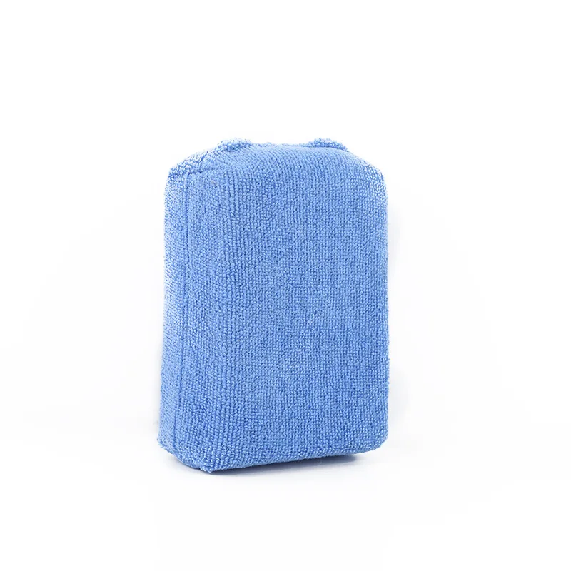 Синие прямоугольные Аппликаторы из Микрофибры губки для мытья автомобиля губка для очистки воска аппликатор подушка