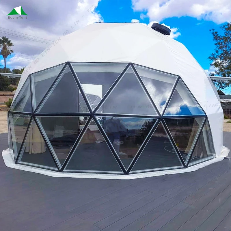 China Factory Innovative Design Space Capsule House Glass Dome House Tent Hybrid Domes