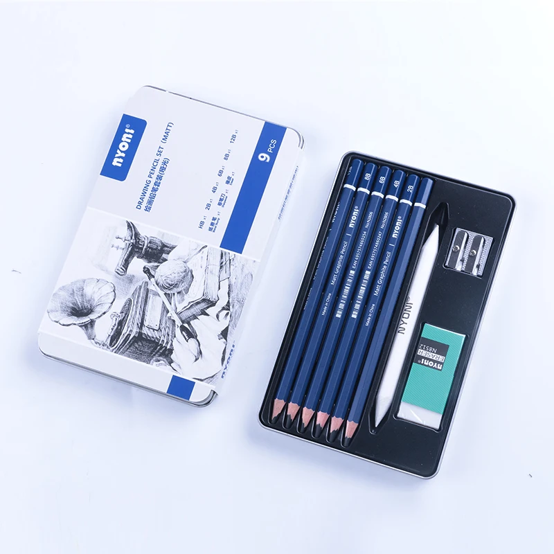 NYONI-N2806 профессиональное искусство Стандартный натуральное дерево пользовательские эскиз набор карандашей