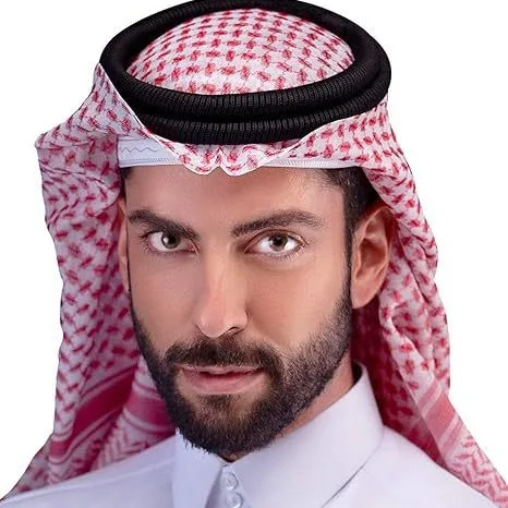 Men Arab Head Scarf Printed Cotton  Muslim Head Wrap Middle Eastern Traditional Turban Headwear Shawl Scarf