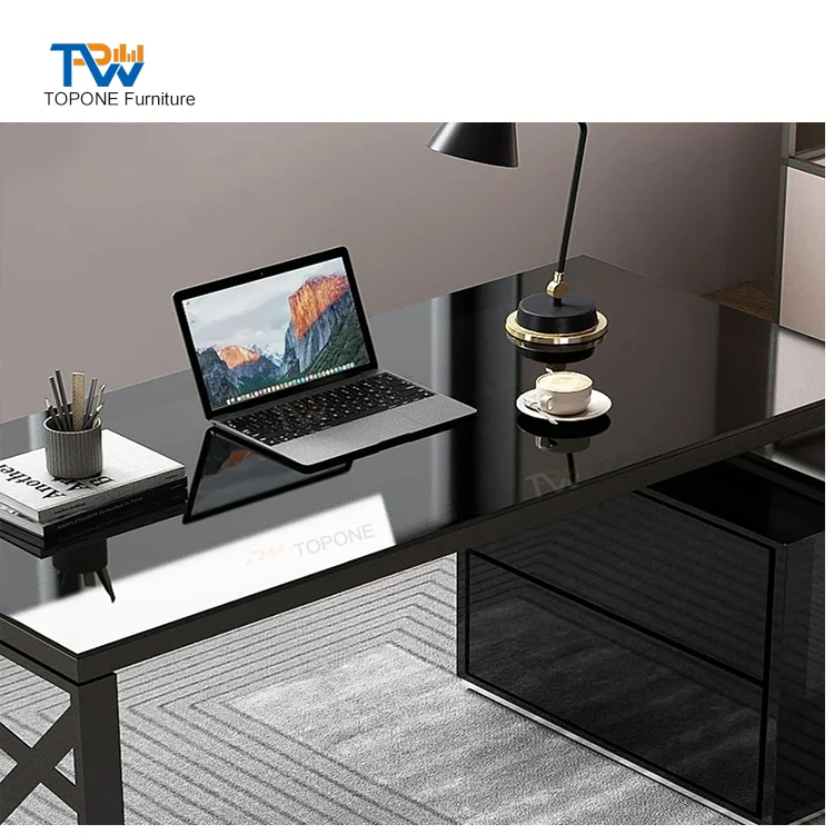 High quality new design unique small size white lacquer staff computer office desk