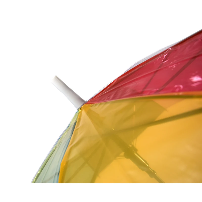 Прозрачный модный ветрозащитный прямой зонт Raimbow Rain с логотипом на заказ, 23 дюйма * 8K