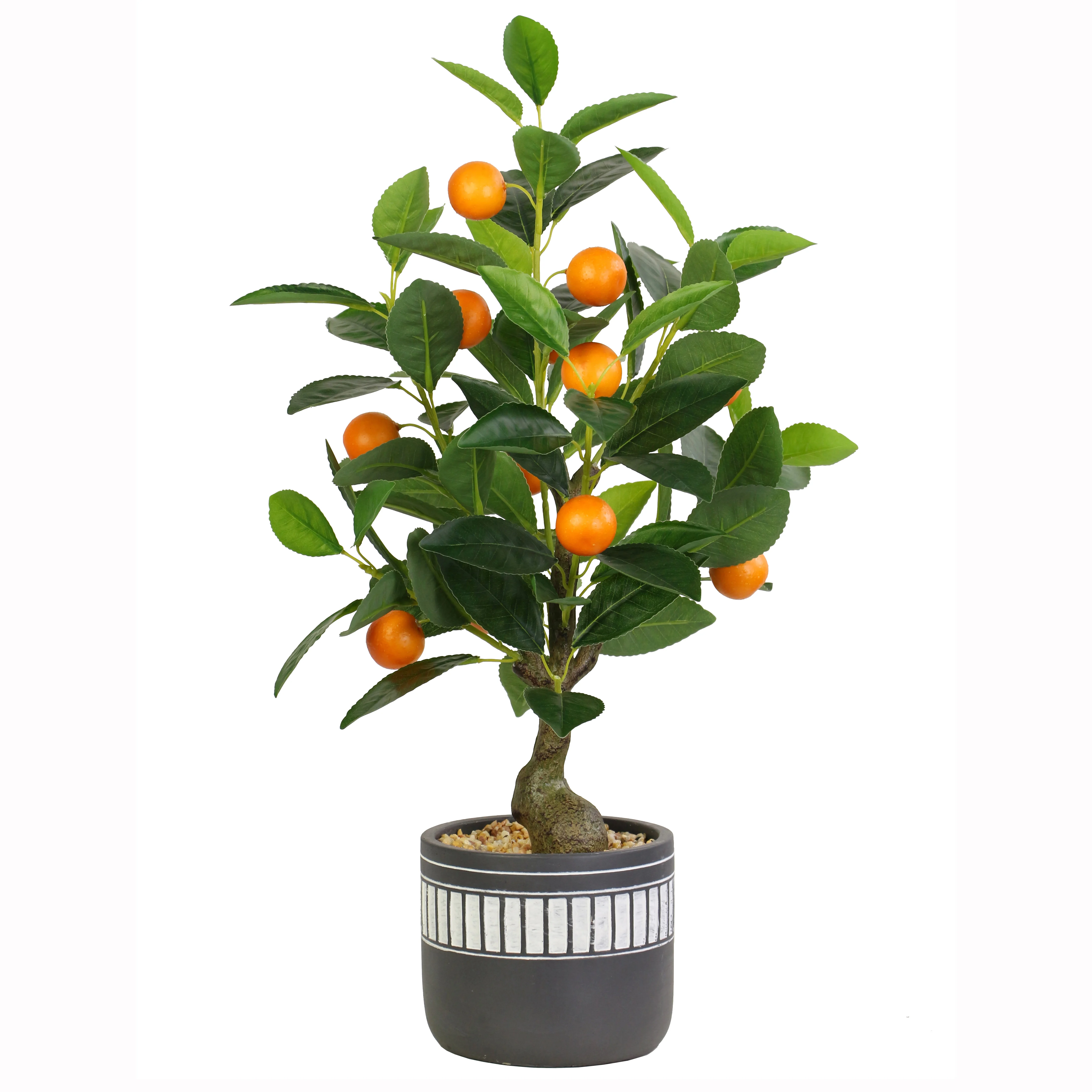 High quality fake small mandarin citrus tree artificial plastic orange tree for Decoration