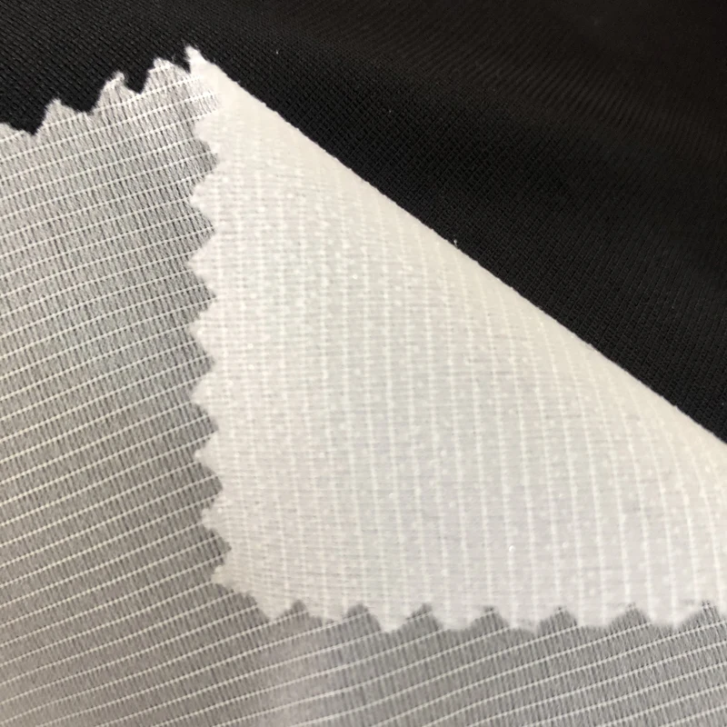 100% Polyester Tricot Knitted woven Fusible Interlining