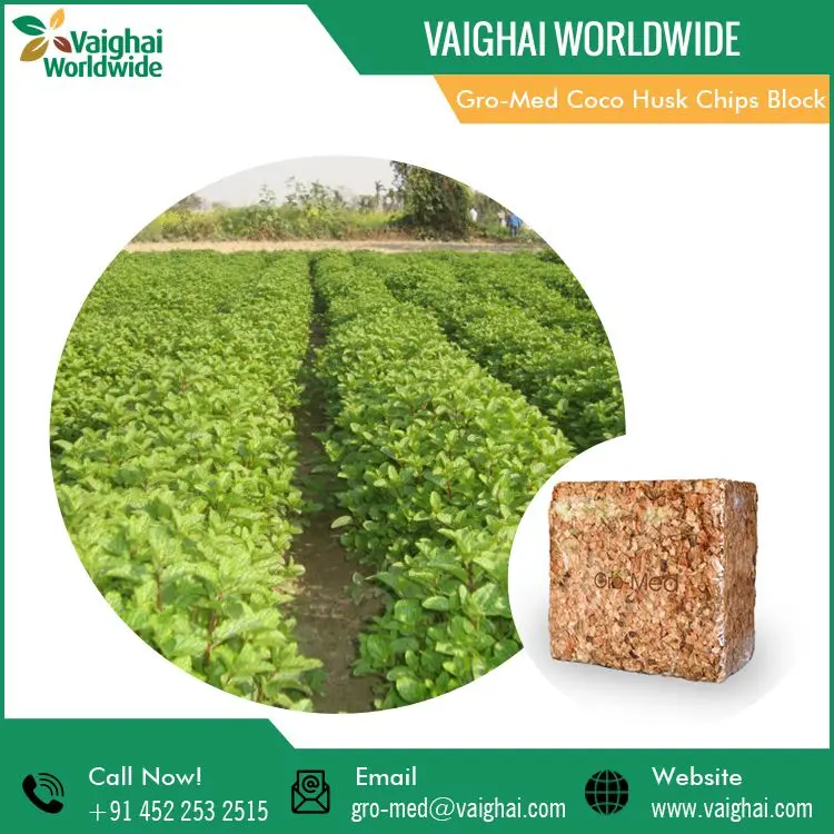 New Product Coir Peat Bulk Stock Coconut Husk Chips Block