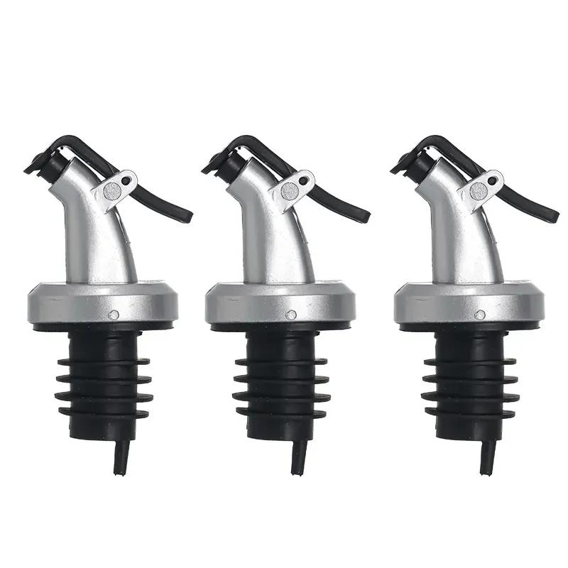 Oil Bottle Stopper Food Grade Rubber Seal Wine Pourer Lock Plug Sealing Leak-proof Nozzle Sprayer Liquor Dispenser Kitchen Tool