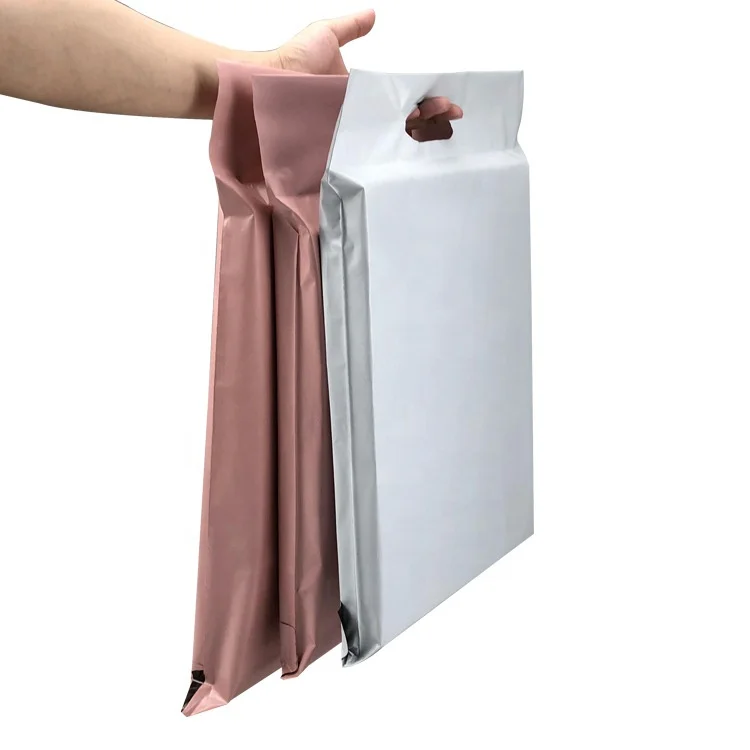 Small Business Supplies Shipping Bag Logo Express Package Custom Polly Mailers With Handle Plastic Mailer Bags For Clothes