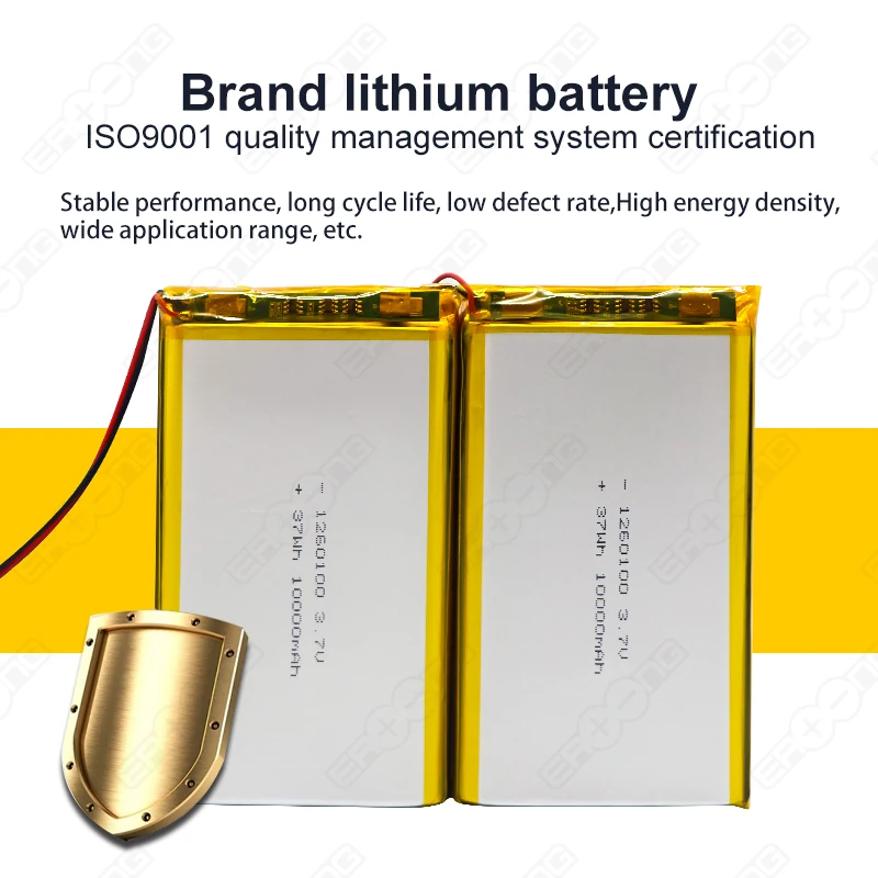 Customized  Li Polymer Batteries  3.7 V Lithium Battery 3.7v 10ah Lithium Power Lithium Battery Pack