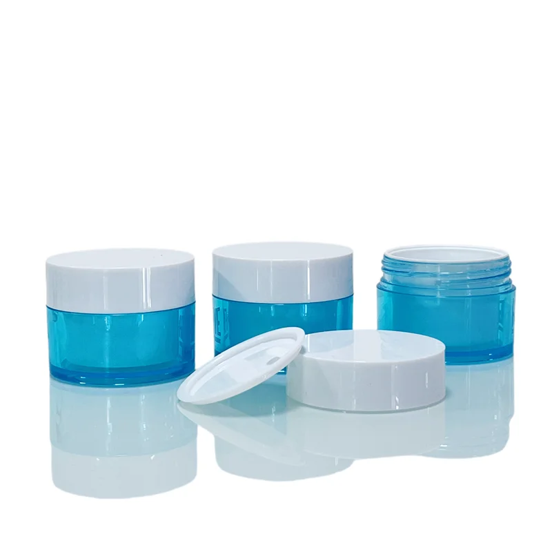 Empty luxury acrylic 20g 30g 50g skincare plastic double wall cosmetic face cream plastic jars with lids packaging