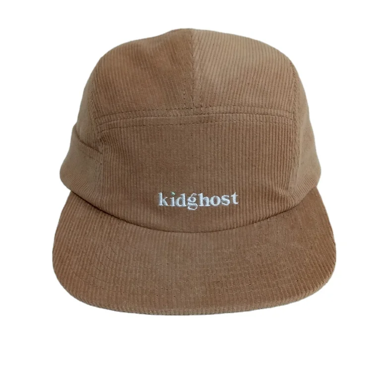 High Quality New Design Solid Color Custom Logo Corduroy Hats With Side Pocket