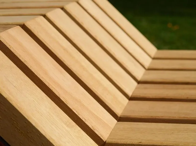 Chinese Public Park Simple Backless Wooden Garden Bench For Outdoor