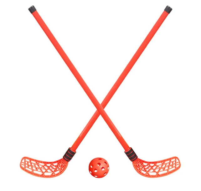 Popular kids plastic play durable floor hockey ball sticks toys