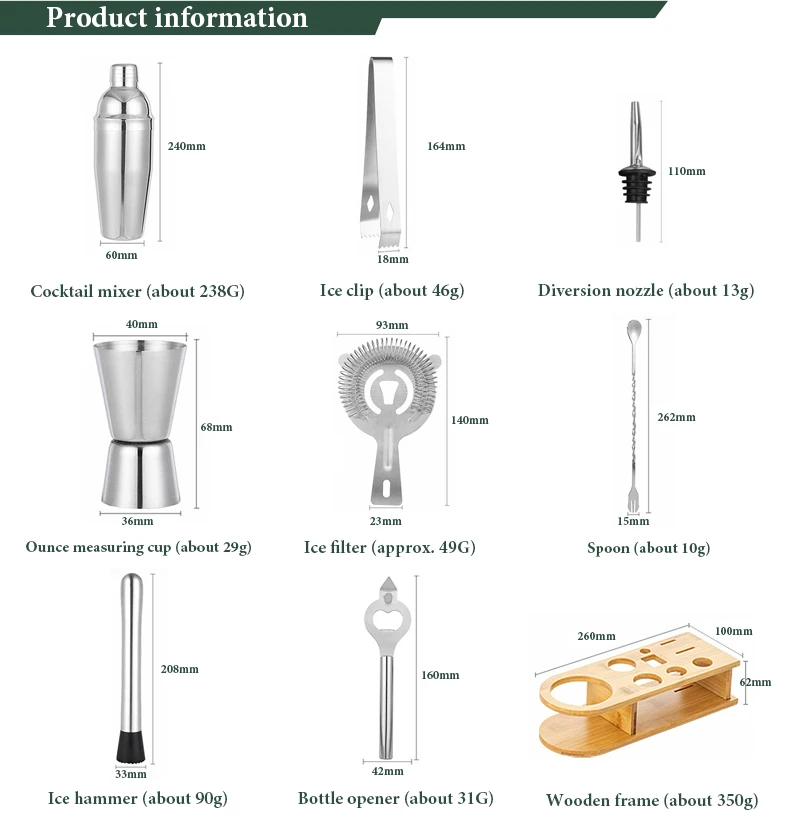 Customized Wholesale Source Factory Stainless Steel Cocktail Shaker 3 Pieces Boston Gold Cocktail Shaker Set Bartender Kit