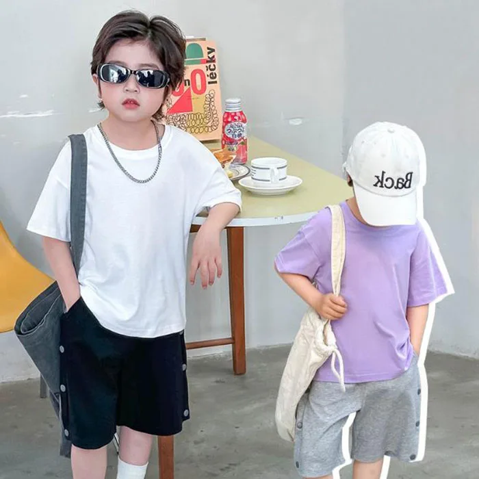 Hot Sale Summer Latest Children T Skirt Cute Candy Color Summer Short Sleeve