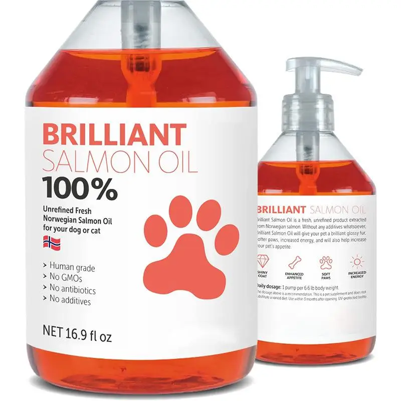 OEM Pets Skin Hair Health Omega 3 Fish Oil Pets Probiotics Supplement Salmon Oil for Dogs and Cats