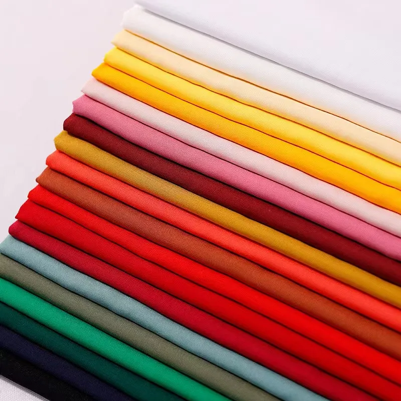 hot sale no moq Woven 100% Viscose Solid Dyed 30s*30s Rayon Fabric for Dress Women