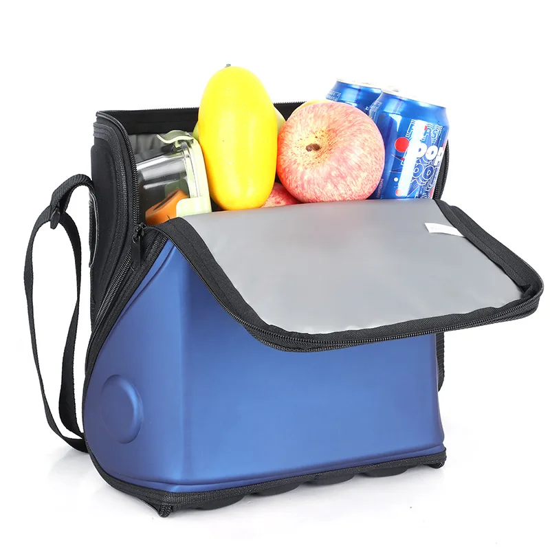 Factory Custom Logo Size Folding Blue EVA camping picnic cooler bag with logo for man lady