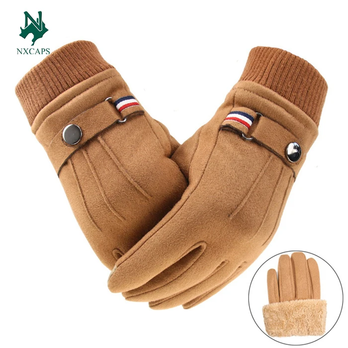 Hot Sale Winter Suede Warm Gloves Outdoor Ski Gloves In Winter New Design Woman Hand Thickening Gloves