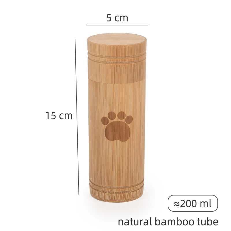 100% biodegradable urn bamboo pet urne for ashes pet Cremation Urns bamboo scattering tube ready to ship