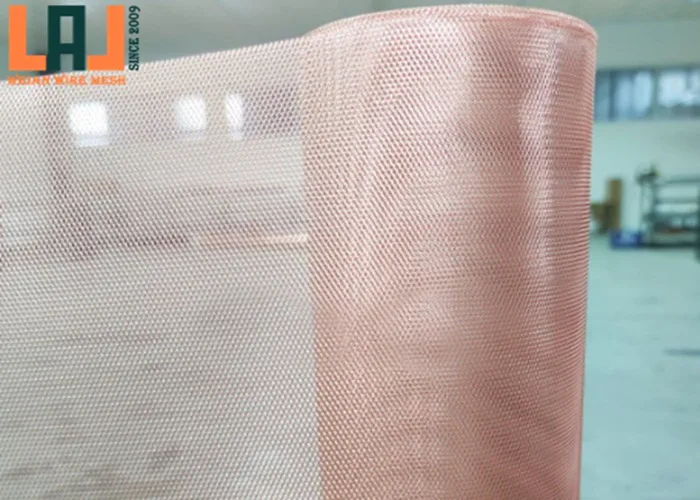 Fine Copper Mesh 1x2 Micro Expanded Metal Copper Foil Mesh For EMI / RFI Shielding