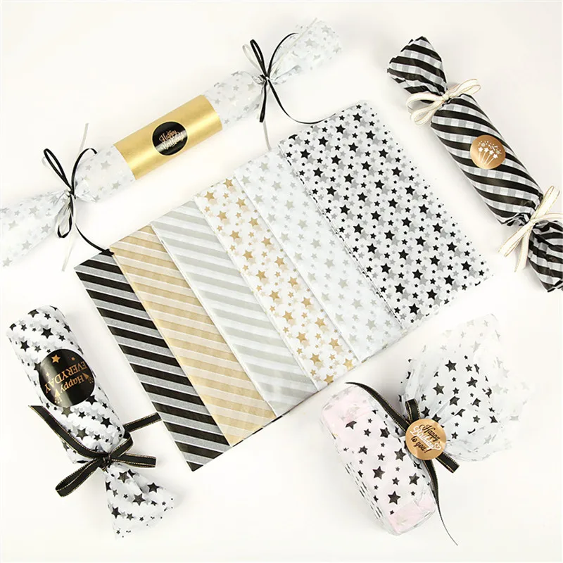 Изготовление на заказ, горячая фольга, точечная Золотая Звезда, подарочная упаковка, салфетка