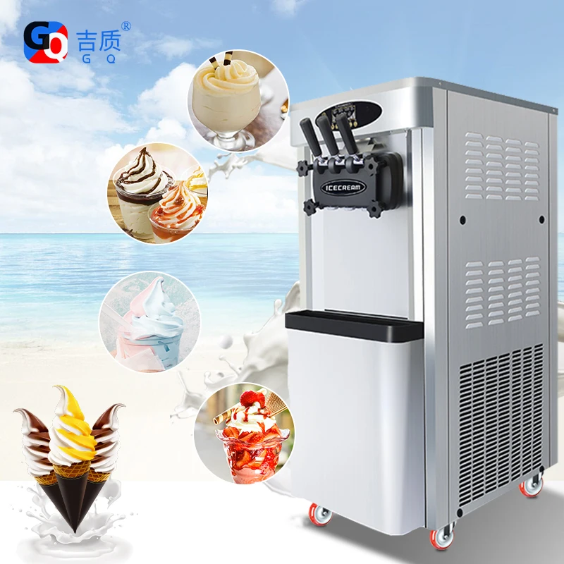 GQ-25DB high quality automatic commercial stainless steel snack machines soft ice cream machine for restaurant