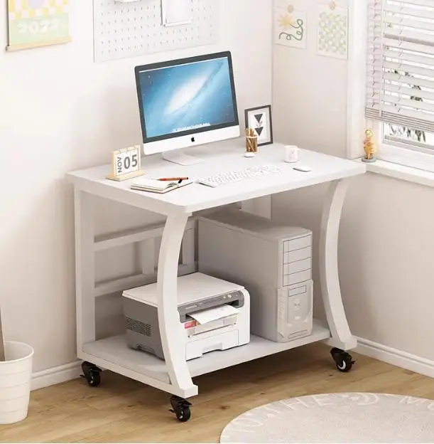 AILICHEN Mobile desktop computer desk, bedroom bedside desk, small-sized laptop workbench