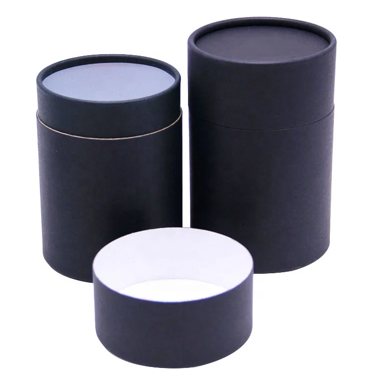 Recycled Customized Inner Greaseproof Paper Waterproof Round Cardboard Cream Packaging Cosmetic Jar Cylinder Kraft Paper Tube