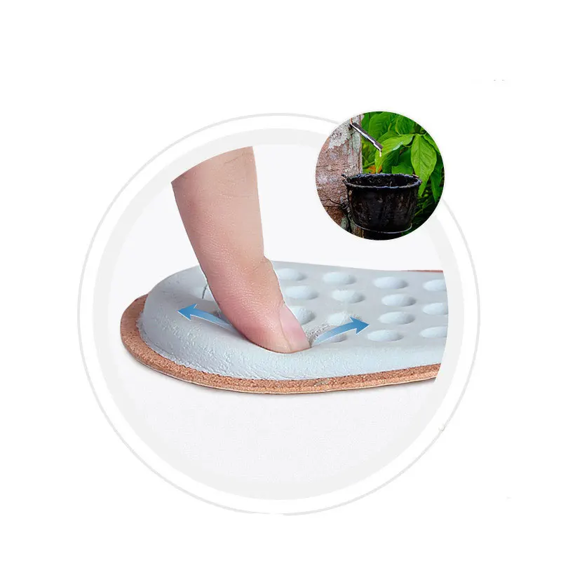 Emulsion Leathers Soft Breathable Anti-friction Shock Absorption Half-size Insole Shoe Pad