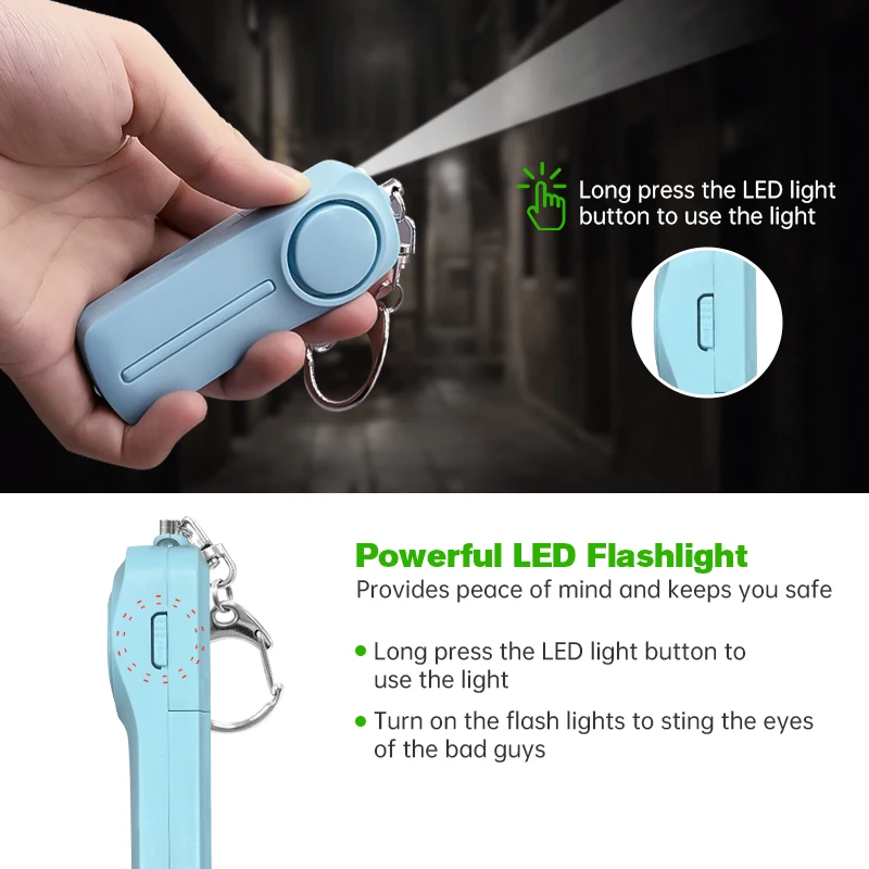 Personal SOS Alarm Custom Personal Panic Button Alarm System Bulk Alarm Whistle Self Defense Keychain