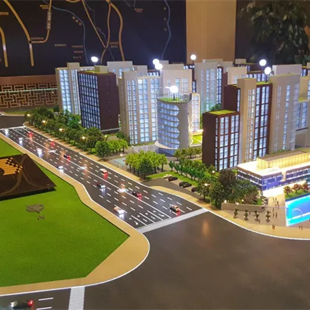 Модель дома на заказ, архитектурная масштабная модель с ландшафтными деревьями