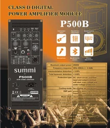 SUM-P500B Power DSP Digital BT Amplifier Module Class D subwoofer module board 1*2000W for Speaker  amplifiers