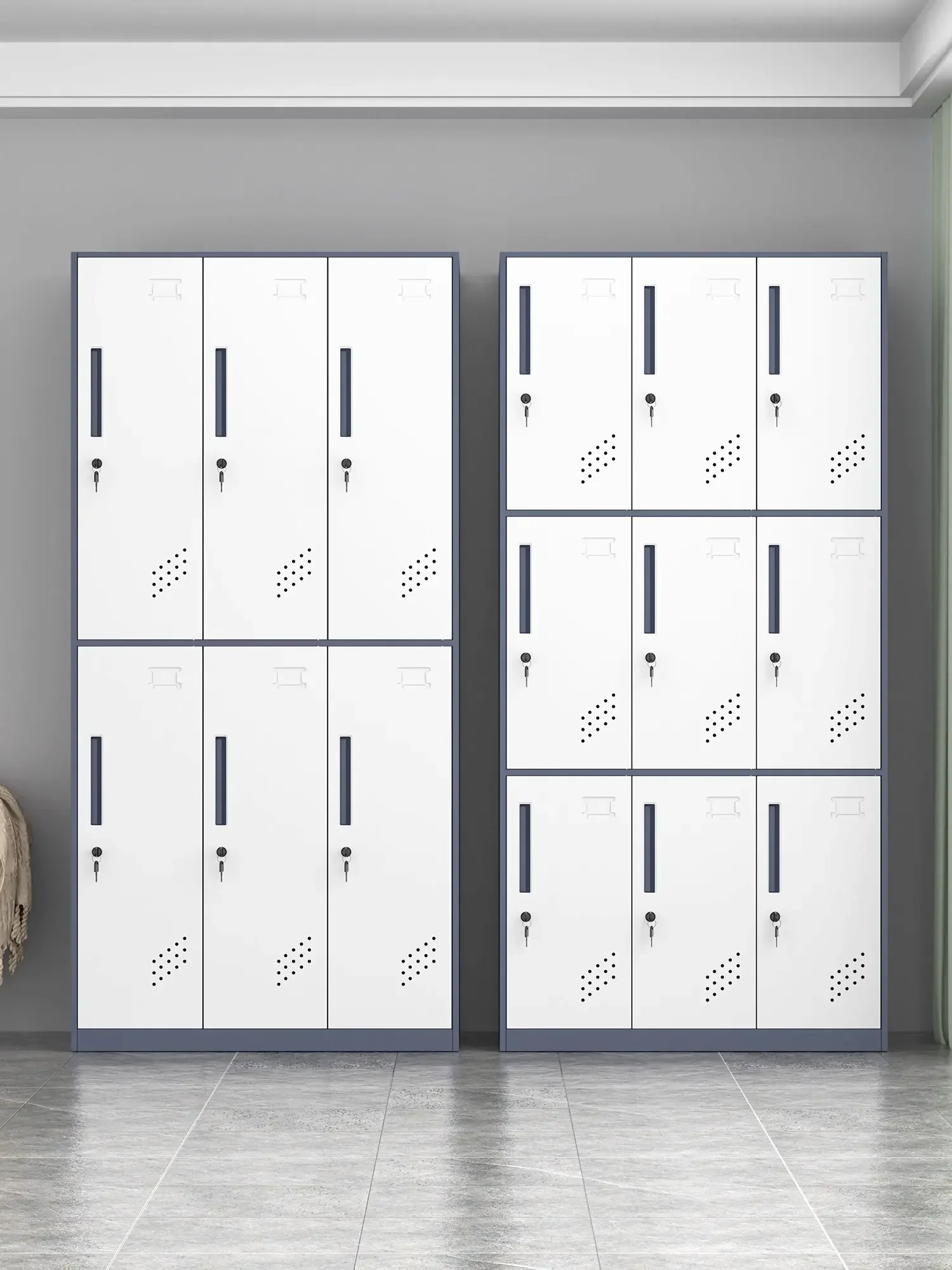 Modern Fashion Home Furniture Wholesale Metal Clothes Cabinet Wardrobe for Bedroom Living Room Hall Hotels Warehouse Application