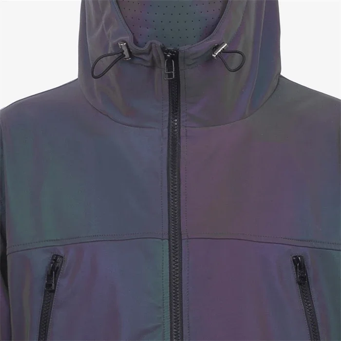 Mens reflective jacket Custom Logo Long Sleeve Running Plain Hoodie High Quality Jacket Men reflective jacket
