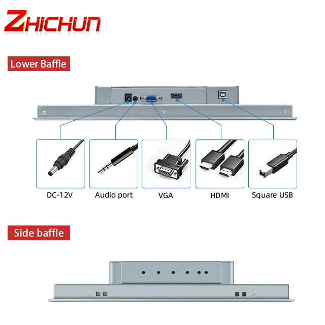 8 Inch LCD Ip65 Waterproof Auto High Backlight Embedded Capacitive Touch Screen display Industrial Panel Pc Monitor