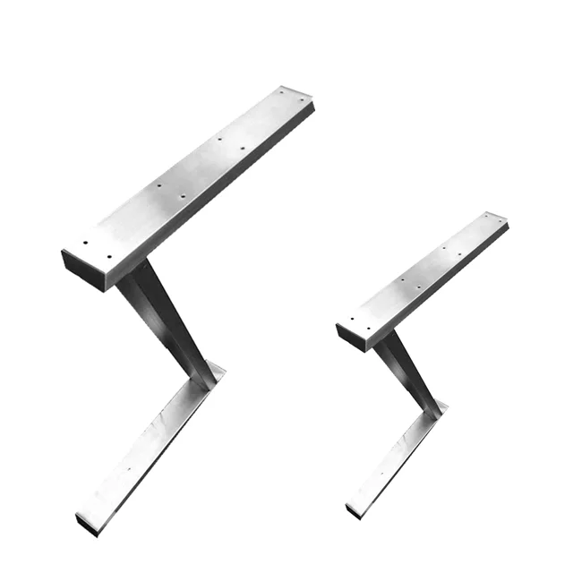 Factory Price Z  Stainless Steel Legs For Furniture  Metal Dining Table Legs Coffee Bench Base Z  Shaped Table Legs For Sale