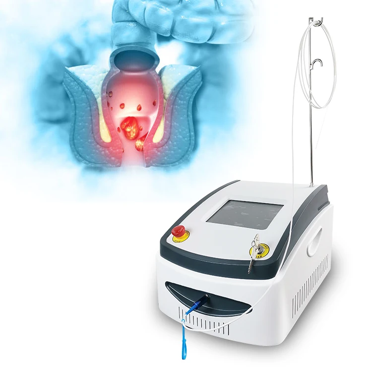 Professional infrared physiotherapy 980nm diode hemorrhoids laser device for proctology