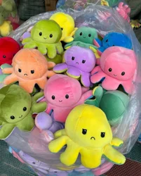 Creative cute custom octopus plush toys pink octopus plush toy Double sided turning  Plush Octopus doll